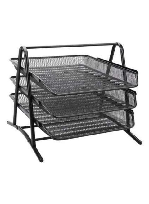 3 Tier Document Metal Tray | File Tray | File Rack for A4 Documents/Files/Papers/folders Holder Desk Organizer