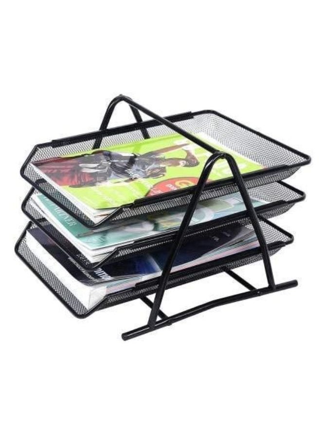 3 Tier Document Metal Tray | File Tray | File Rack for A4 Documents/Files/Papers/folders Holder Desk Organizer