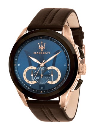 MASERATI TRAGUARDO 45MM CHR BLUE DIAL BROWN ST - pzsku/Z0B8C100D5C879382F263Z/45/1749906957/70fabd1a-86db-476b-858c-7b3cefec2955