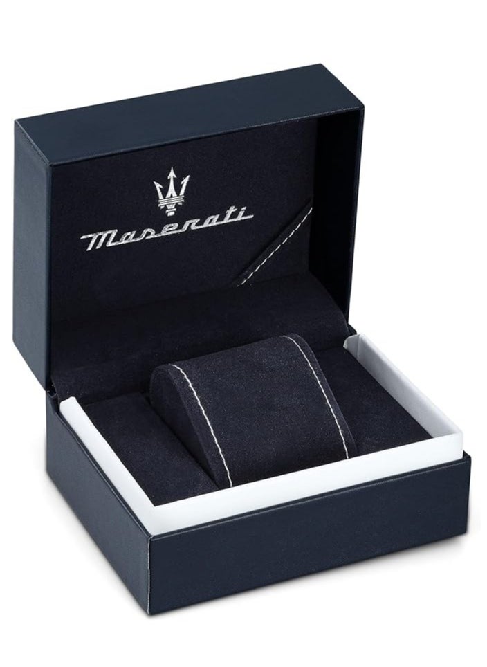 MASERATI TRAGUARDO 45MM CHR BLUE DIAL BROWN ST
