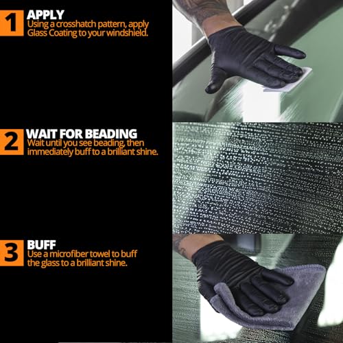 CERAKOTE حماية زجاج السيراميك CERAKOTE® - طارد للمطر هيدروفوبيك للسيارات، طلاء سيراميكي طويل الأمد وقوي، تطبيق سريع وسهل - Image 3