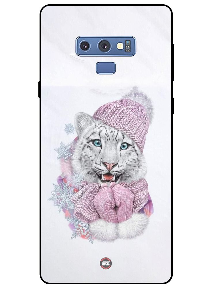 Service Zone Protective Printed Mobile Cover Snow Tiger With Wollen Monkey Cap And Gloves For Samsung Galaxy Note9 