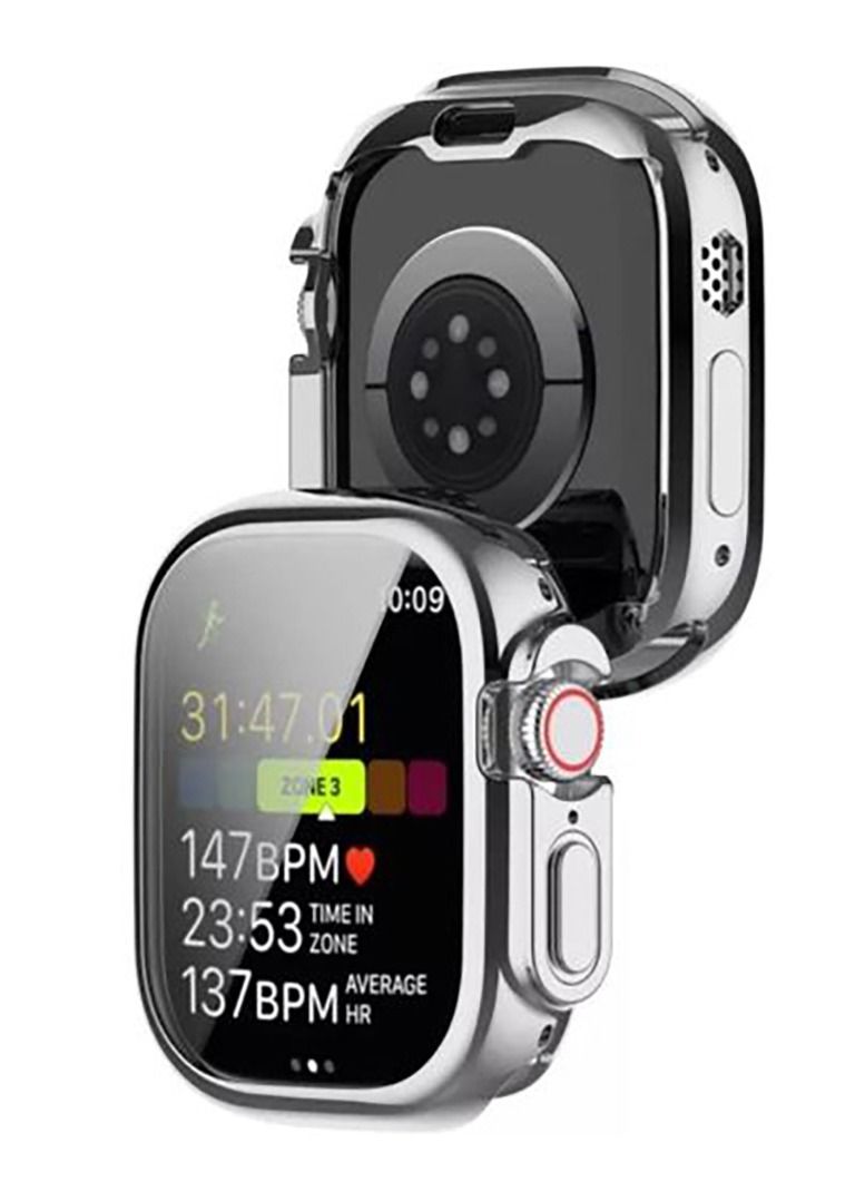 غطاء حماية سيليكون كوفر لساعة ابل الترا 49 مم - فضي Apple Watch Ultra 49mm - Image 1