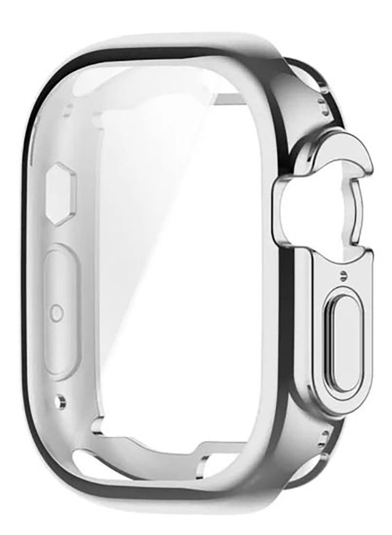 غطاء حماية سيليكون كوفر لساعة ابل الترا 49 مم - فضي Apple Watch Ultra 49mm - Image 2