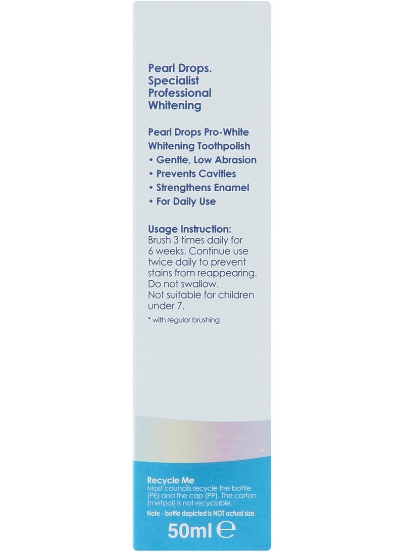 Pearl Drops Daily Pro-White Intensive Whitening Tooth Polish (50ml) - Image 4