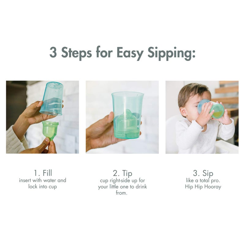 The First Years My First Open Cup â€” 2 Cups in 1 â€” Open Baby Cup with Removable Spill Control Insert â€” Training Cups for Transition to Toddler Cups â€” Ages 12 Months and Up â€” 2 Count - Image 2