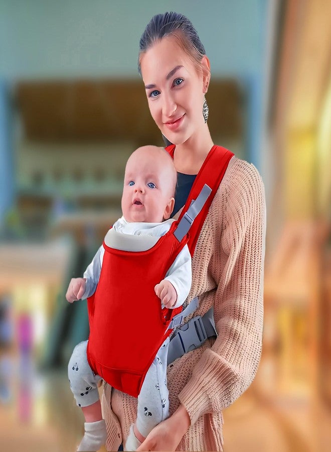 ZETO Newborn New Born Baby Carrier Bag For 0 To 2 Years|Max Weight 15Kg|Adjustable Straps With 4 Comfortable Carrying Positions|Lightweight & Travel Friendly,Red - Image 1