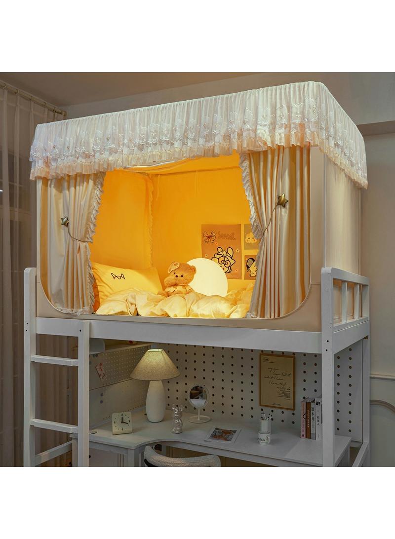 Bluejw Bed Canopy Tents Curtain Blackout Curtain Single Bed Tent Curtain Student Shading Cloth Bed Canopy Mosquito Net Student Sleep Privacy Protection - Image 1