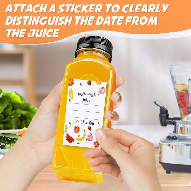 Leaflai Juice Bottles - 12oz Bottles with Lids, 6 pcs Plastic Juice Containers with Caps Reusable Drink Containers for Juice Milk Coffee Water Smoothie and Other Beverages Christmas gifts - Image 4