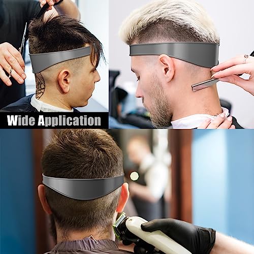AOMGD Adjustable Hair Trimming Guide and Neckline Shaving Template,DIY Self Haircutting System, Shaving and Keeping a Clean and Straight Neck Hairline,Easy Use Tool Soft Portable (Grey) - Image 5