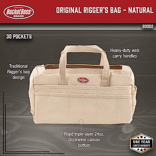 Bucket Boss - Original Rigger’s Bag - Natural, Tool Bags - Original Series (60002) , Beige - Image 2
