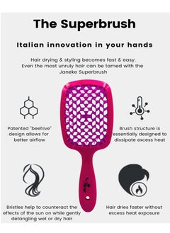 PRIME Hair Brush Professional Detangler Superbrush Scalp Massage Comb Paddle Brush Ribs Comb Vented Detangling Hair Brush for Long, Thick, Thin, Curly Tangled, Wet Dry Hair Detangler for Men and Women  - Image 2