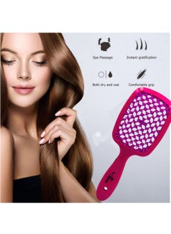PRIME Hair Brush Professional Detangler Superbrush Scalp Massage Comb Paddle Brush Ribs Comb Vented Detangling Hair Brush for Long, Thick, Thin, Curly Tangled, Wet Dry Hair Detangler for Men and Women  - Image 3