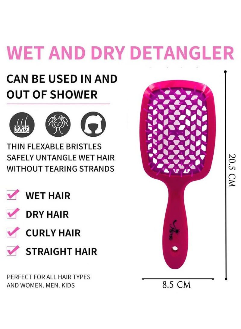 فرشاة شعر احترافية لفك تشابك الشعر ، مشط تدليك فروة الرأس ، فرشاة مجداف ، مشط ذو فتحات تهوية لفك تشابك الشعر ، لفك تشابك الشعر الطويل والسميك والرقيق والمتشابك والمتعرج والمبلل والجاف للرجال والنساء - Image 4