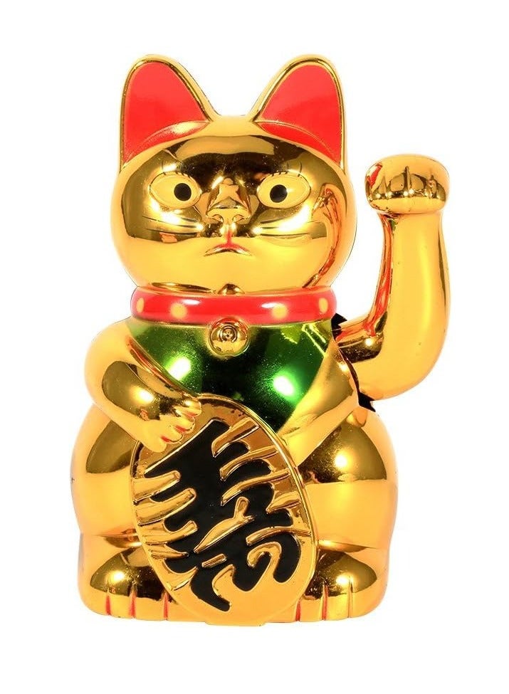 Lucky Cat, Waving Arm Golden Lucky Fortune Cat for Prosperity Decoration for Shops, Restaurants, Living Room, Homes Decorations  - Image 1