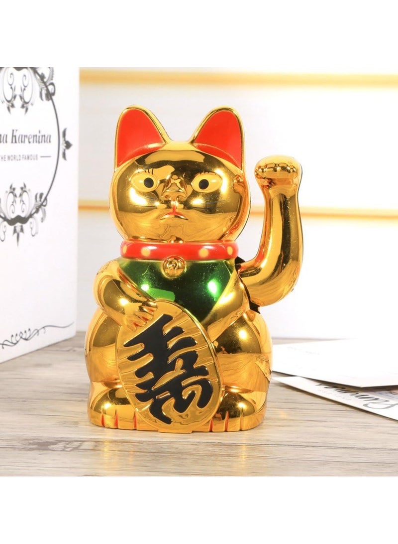 Lucky Cat, Waving Arm Golden Lucky Fortune Cat for Prosperity Decoration for Shops, Restaurants, Living Room, Homes Decorations  - Image 3