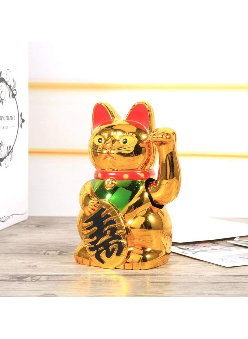 Lucky Cat, Waving Arm Golden Lucky Fortune Cat for Prosperity Decoration for Shops, Restaurants, Living Room, Homes Decorations  - Image 2