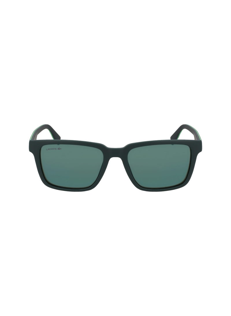 LACOSTE FULL RIM BIO INJ-G820 MODIFIED RECTANGLE LACOSTE SUNS L6032S  5418 (301) MATTE GREEN - Image 1