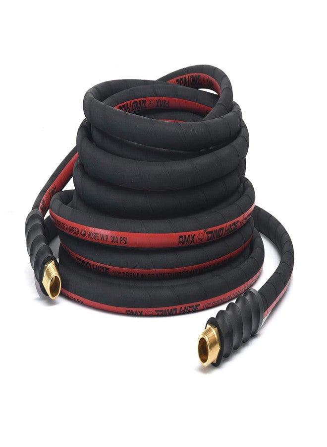 BluBird Dino-Hide WLEPRO1250 1/2" x 50' Heavy-Duty Rubber Air Hose - 300 PSI, Lightweight, Kink-Resistant, Oil & Weather Resistant, 4-Finger Grip, 12-Point Lock, Corrosion-Resistant 1/4" Brass Fittings - Image 3