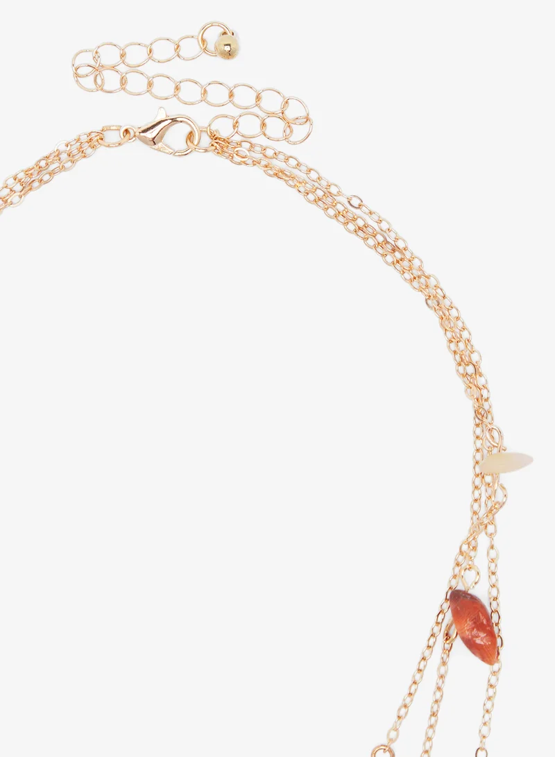 جينجر Layered Multi Charm Boho Necklace