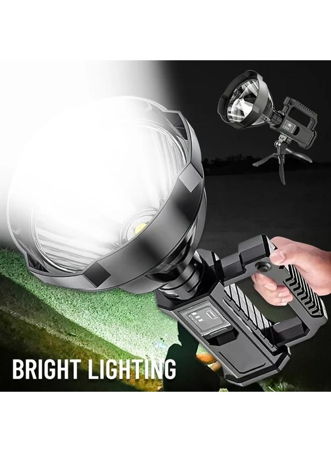 Bright Large LED Handheld Flashlight USB Rechargeable With Charge Display For Emergency - Image 3