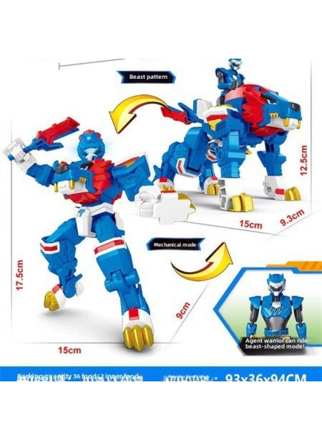 Mini Beast Dinosaur Secret Force Transforming Robot Mecha نموذج تعليمي تحويل ألعاب الأطفال المجمعة عبر الحدود - اللون: 2261-6 (اطلب بمضاعفات 36) - Image 4