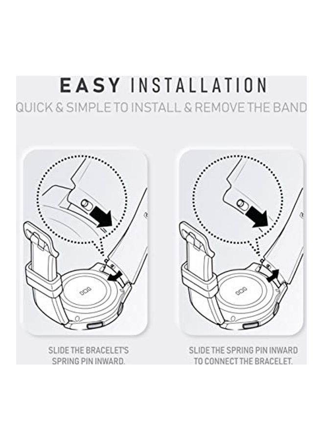 NIBEMINENT 8-Piece Replacement Strap Band With Screen Protector For Samsung Galaxy Watch 4 Classic Multicolour - Image 5