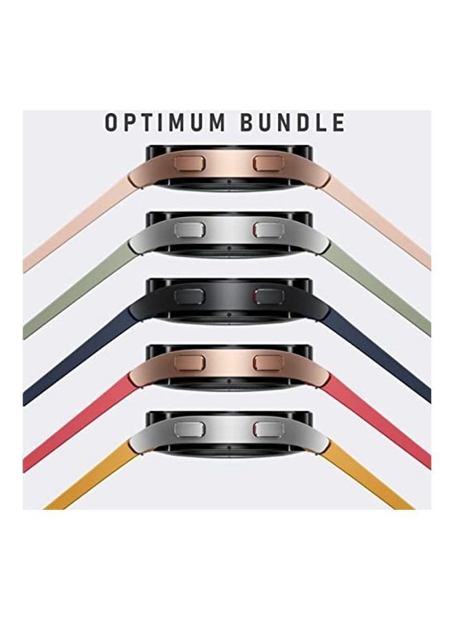 NIBEMINENT 8-Piece Replacement Strap Band With Screen Protector For Samsung Galaxy Watch 4 Classic Multicolour - Image 4
