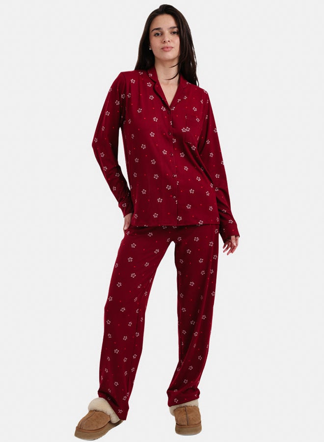 Carina Button-Up Printed Pyjama - Image 1