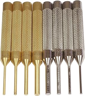 HTS 102F6 8 Pc Brass & Steel Pin Punch Set - Image 1