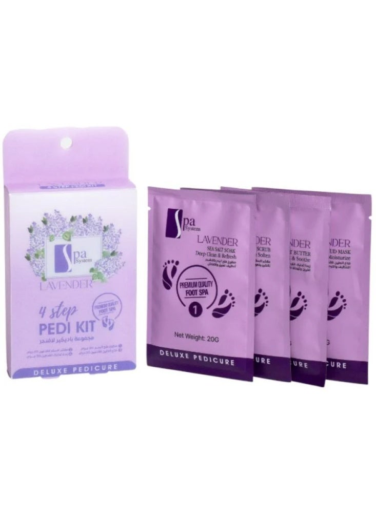 Spa System Lavender Pedicure Set  4 Pieces - Image 1