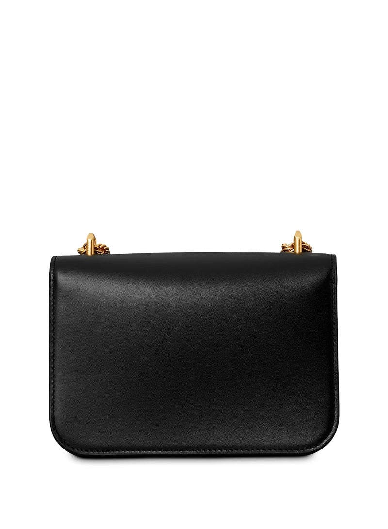 Burch Tory Burch Small Eleanor Leather Shoulder Bag, Women's Cross Body Bag, Women's Tote Bag, Women's Hand Bag, Women's Shoulder Bag, Women's Travel Bag, Black-19cm - Image 5