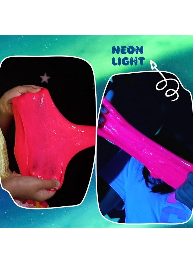 SMARTEEZ Northern Lights Slime Therapy JAR | Glow in The Dark Slime KIT | Slime Making KIT | 25+ Slime BATCHES | Glow in Dark Slime | NEON Slime | Non Toxic | Safe | Kid Friendly | Jelly Putty Toys - Image 5