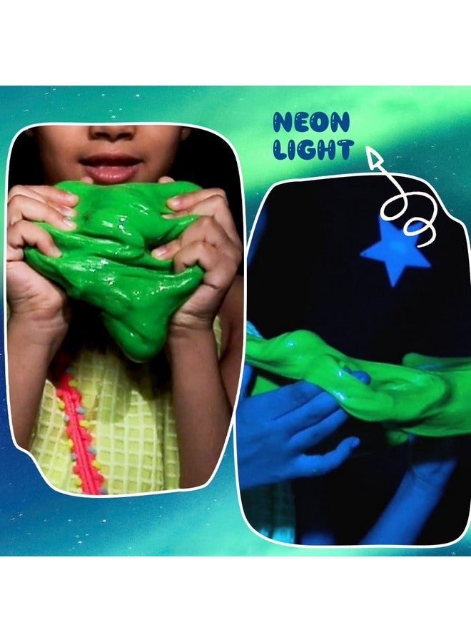 SMARTEEZ Northern Lights Slime Therapy JAR | Glow in The Dark Slime KIT | Slime Making KIT | 25+ Slime BATCHES | Glow in Dark Slime | NEON Slime | Non Toxic | Safe | Kid Friendly | Jelly Putty Toys - Image 4