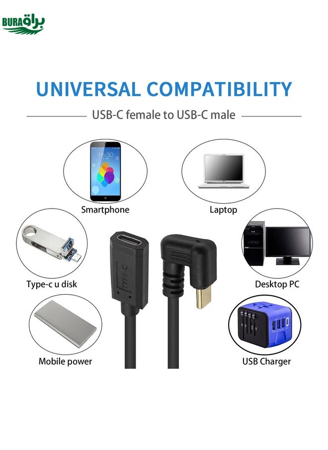 BURAQ U-shaped USB-C / Type-C Male to Female Extension Cable  - Image 4
