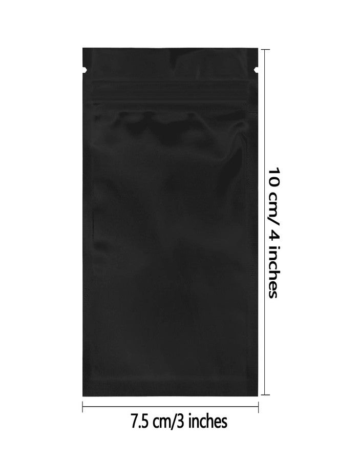 GoodtoU 100 Pack Smell Proof Bags 3 x 4 Inch Resealable Mylar Bags Foil Pouch Flat Bag with Clear Window Black - Image 3