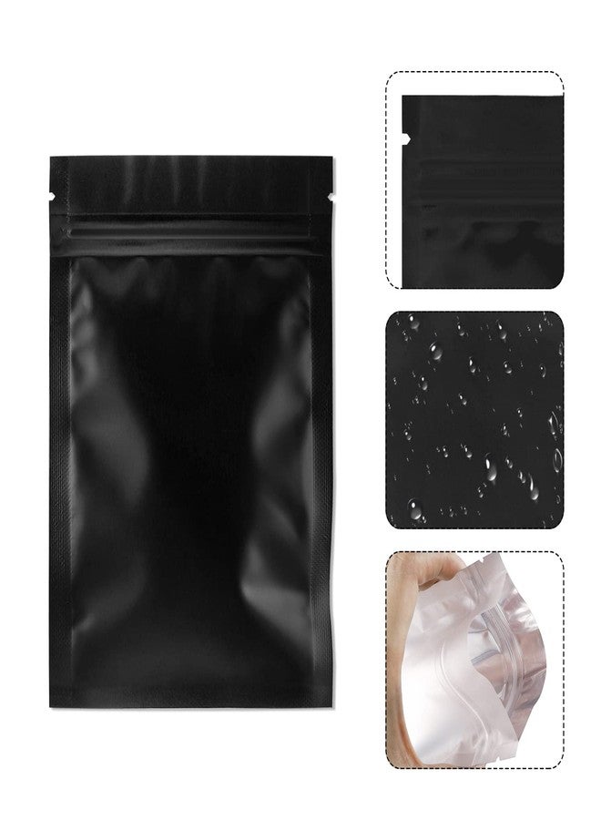 GoodtoU 100 Pack Smell Proof Bags 3 x 4 Inch Resealable Mylar Bags Foil Pouch Flat Bag with Clear Window Black - Image 5