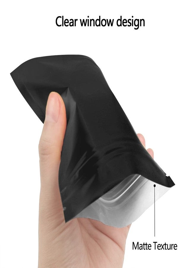 GoodtoU 100 Pack Smell Proof Bags 3 x 4 Inch Resealable Mylar Bags Foil Pouch Flat Bag with Clear Window Black - Image 4