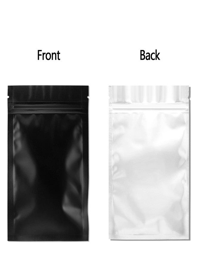GoodtoU 100 Pack Smell Proof Bags 3 x 4 Inch Resealable Mylar Bags Foil Pouch Flat Bag with Clear Window Black - Image 2