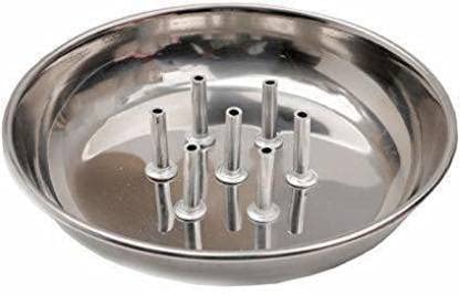 Puthak Stainless Steel Agarbatti Stand with Plate Stainless Steel Incense Holder (Silver) - Image 3