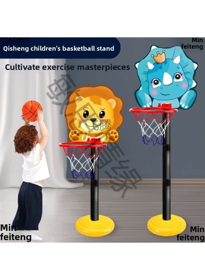 Basketball Stand Children's Home Indoor Adjustable Mobile Adult Standard Basketball Frame Youth Basketball Stand Toy-Color:A Ball-Specifications:Vertical Small Flower [can Rise To 110cm] Send Accessories - Image 5