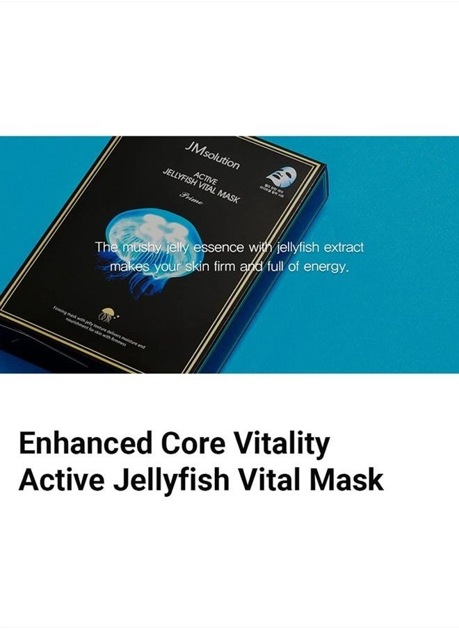 JMsolution - Active Jellyfish Vital Mask Prime 10 Sheets - Korean Skincare -Jellyfish extract Collagen-Hydrating Nourishing for all skin type - Image 1