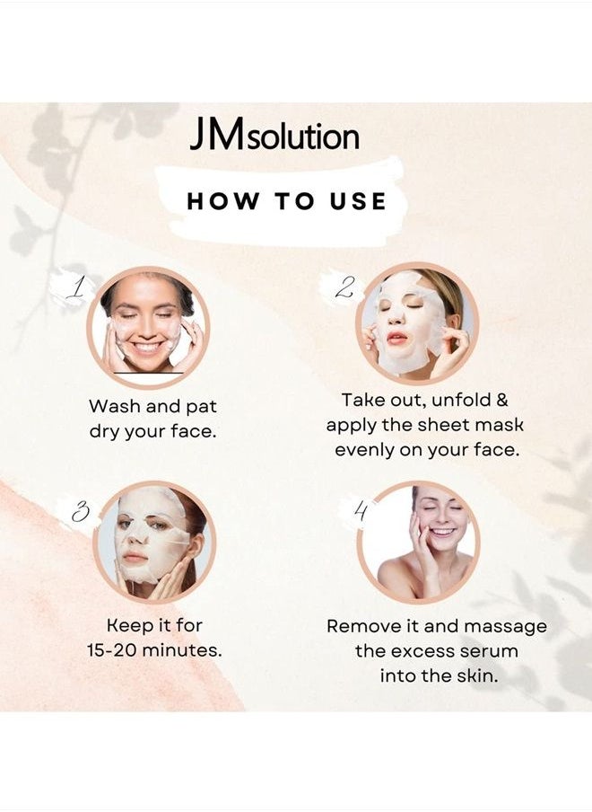 JMsolution - Active Jellyfish Vital Mask Prime 10 Sheets - Korean Skincare -Jellyfish extract Collagen-Hydrating Nourishing for all skin type - Image 1