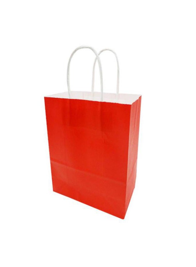 PARTY FUN Paper Gift Bag 10Pcs/Pkt 12x25x33.5Cm Red Color  - Image 1