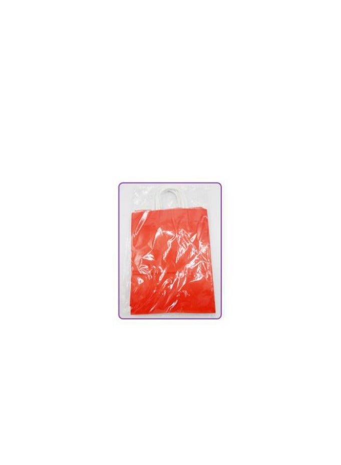 PARTY FUN Paper Gift Bag 10Pcs/Pkt 12x25x33.5Cm Red Color  - Image 2