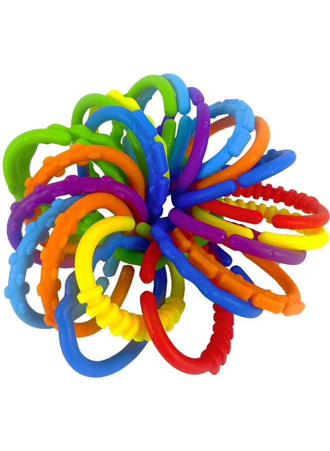 KUTOI Baby Rings Toy Links - 24 Pcs Colorful Teething Rings, Car Seat Toy Plastic Chain Links for Infants, Engaging car seat Toys, Hanging Baby Toys, Versatile Stroller Toy, Plastic Baby Toy - Image 1