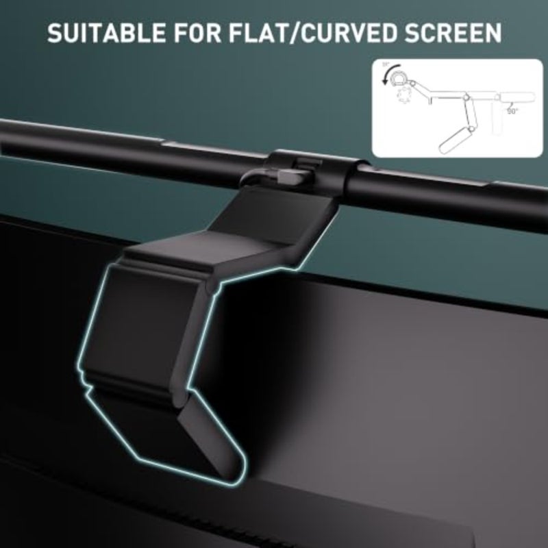 Monitor Light Bar PRO+ with Remote Control, Fit for Curved/Flat Monitor, Eye-Care USB Computer Lamp Dimmable Screen Light Bar with Auto-Dimming, No Glare Home Office Gaming Desk Lamp, black - Image 4