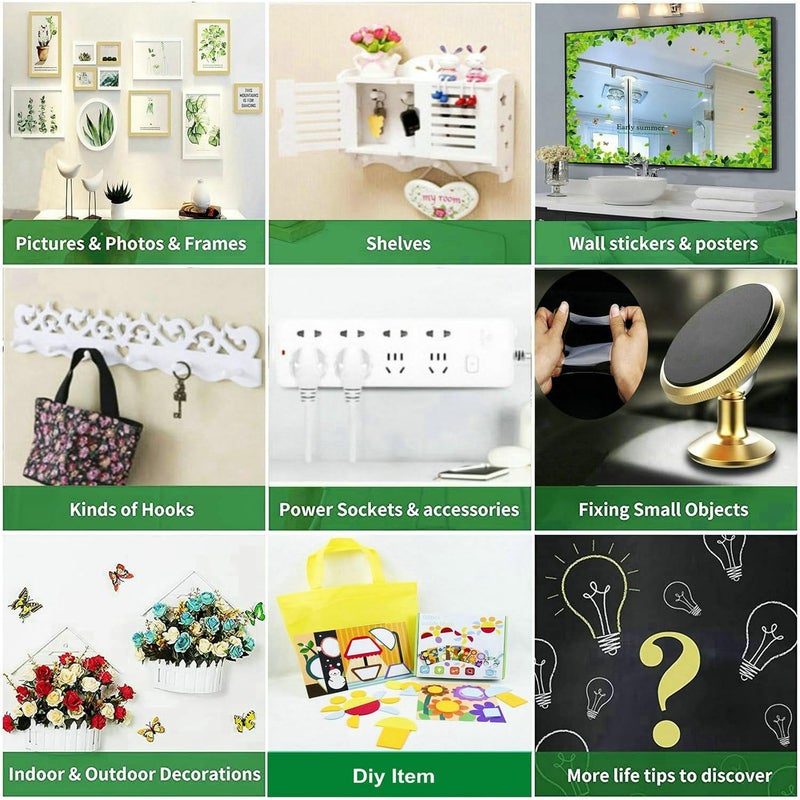Jwxstore شريط لاصق مزدوج الجوانب ثقيل الوزن، شفاف متعدد الاستخدامات، شرائط لاصقة قابلة للإزالة، شريط حائط قوي لإمساك الصور، شريط ملصق للملصقات والسجاد، 5.0م × 2.0سم - Image 4