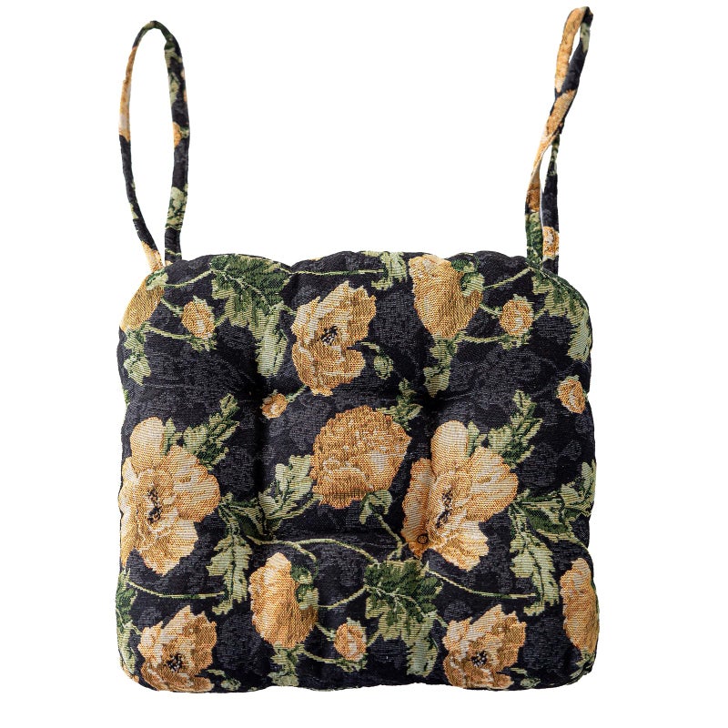 vctops Farmhouse Floral Print Chair Cushions with Ties UShaped Soft Comfortable Chair Pads Non Slip Seat Cushions for Indoor Dining Room and Kitchen Chairs Flower B16x16 - Image 2