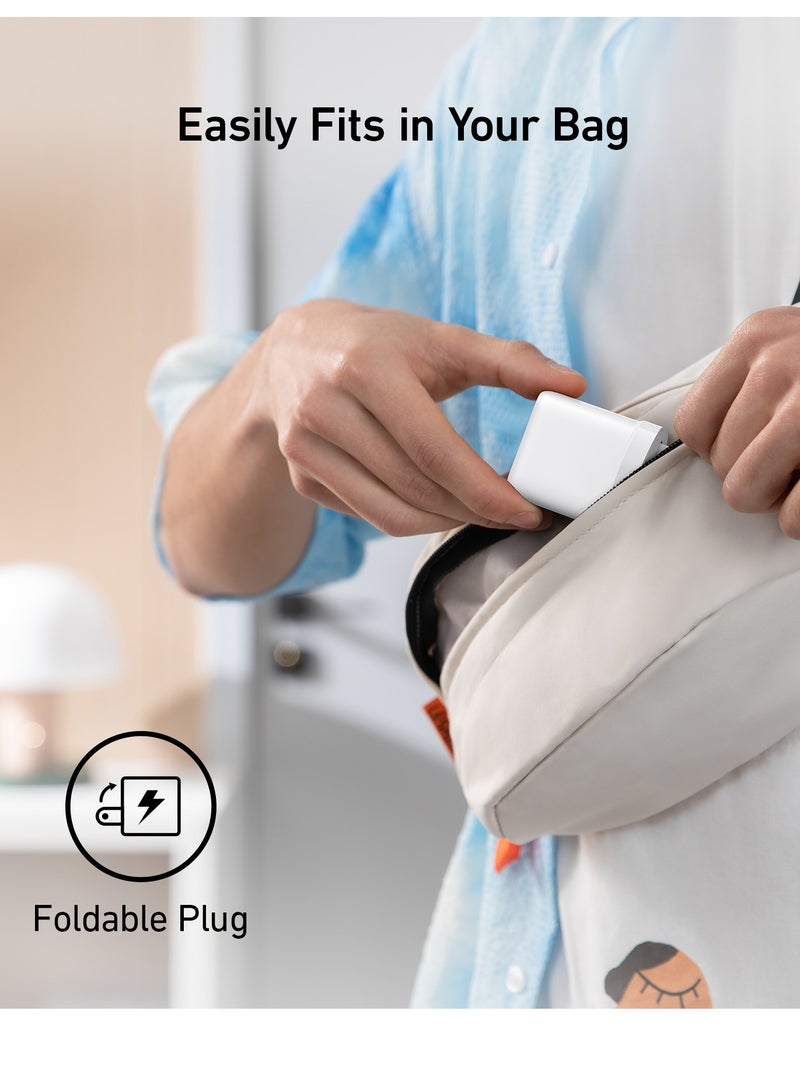 Anker 312 Charger 25 W Super Fast Charger Anker Ace Foldable PPS Fast Charger for Samsung Galaxy S23 Ultra/S23+/S23/S22 Ultra/S22+/S22/S21/S20/Note 20 Ultra/Note 10/Z Fold 3' white - Image 3